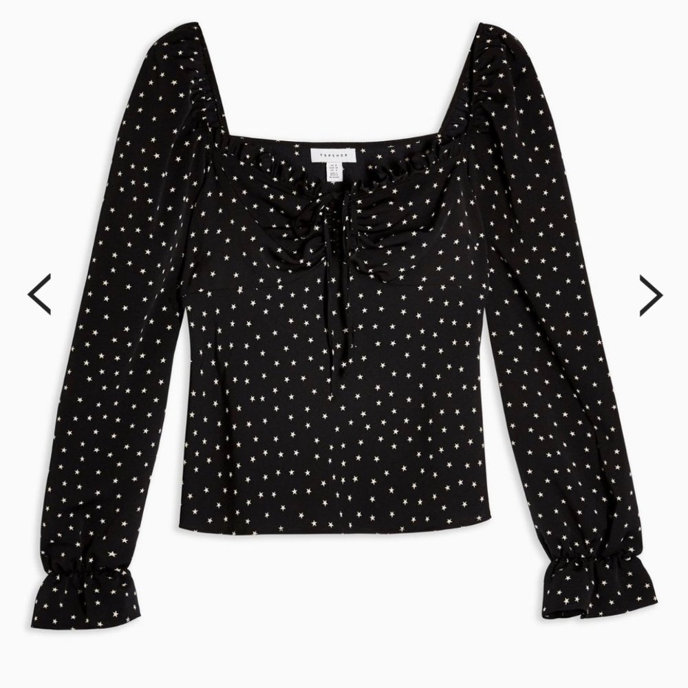 Topshop Star Print Palermo Blouse